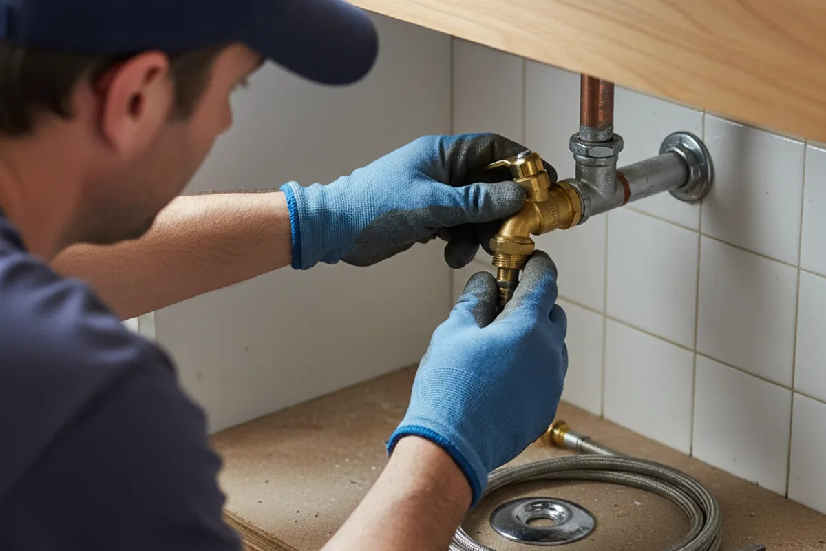 Shutoff valve and fitting work during Well Pump Repair in Pine Beach